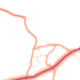 Daytime road noise heatmap for LE12 9UL
