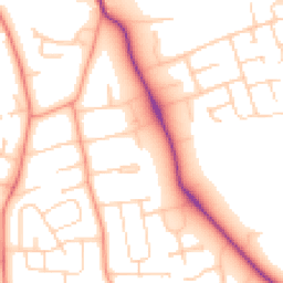 Daytime road noise heatmap for LE13 0AD