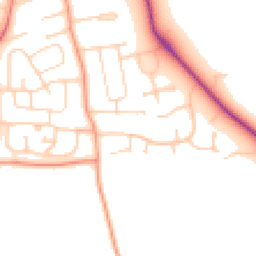 Daytime road noise heatmap for LE13 0AJ