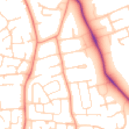 Daytime road noise heatmap for LE13 0AN
