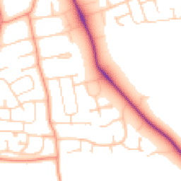 Daytime road noise heatmap for LE13 0AQ