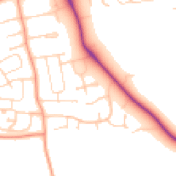 Daytime road noise heatmap for LE13 0AT