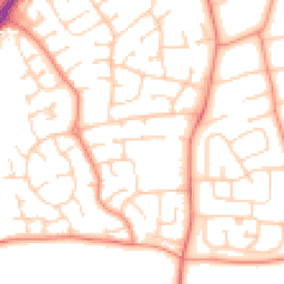 Daytime road noise heatmap for LE13 0AY