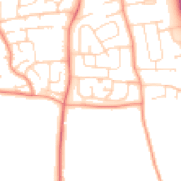 Daytime road noise heatmap for LE13 0BE