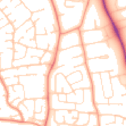 Daytime road noise heatmap for LE13 0BX