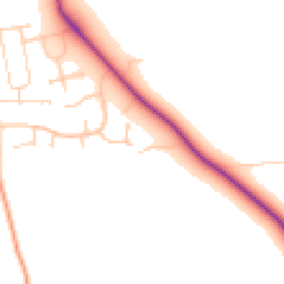 Daytime road noise heatmap for LE13 0BY
