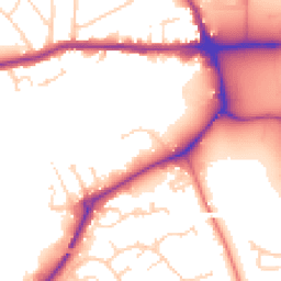 Daytime road noise heatmap for LE13 0DE
