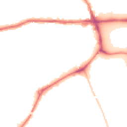 Night-time road noise heatmap for LE13 0DE