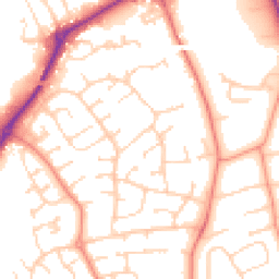 Daytime road noise heatmap for LE13 0EJ