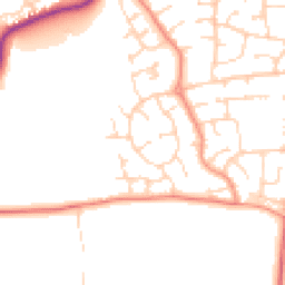 Daytime road noise heatmap for LE13 0FJ