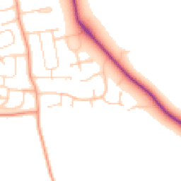 Daytime road noise heatmap for LE13 0JR
