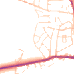 Daytime road noise heatmap for LE13 0JX