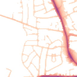 Daytime road noise heatmap for LE13 0LP