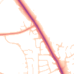 Daytime road noise heatmap for LE13 0NA