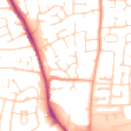 Daytime road noise heatmap for LE13 0PL