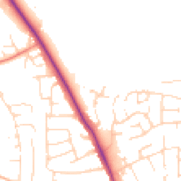 Daytime road noise heatmap for LE13 0PS