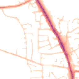 Daytime road noise heatmap for LE13 0SA