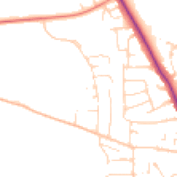 Daytime road noise heatmap for LE13 0SW