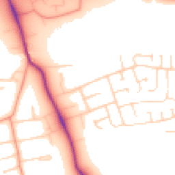Daytime road noise heatmap for LE13 1EN