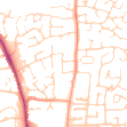 Daytime road noise heatmap for LE13 1JN