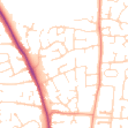 Daytime road noise heatmap for LE13 1LF