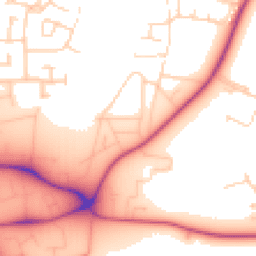 Daytime road noise heatmap for LE13 1PY