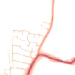 Daytime road noise heatmap for LE13 1UU