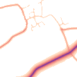 Daytime road noise heatmap for LE14 2BZ