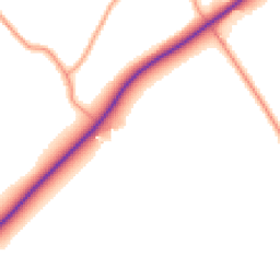 Daytime road noise heatmap for LE14 2DA