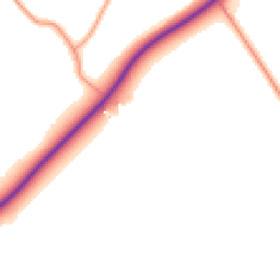 Daytime road noise heatmap for LE14 2DB