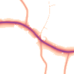 Daytime road noise heatmap for LE14 2DU