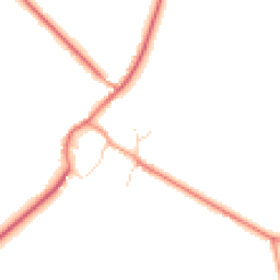 Daytime road noise heatmap for LE14 2HW