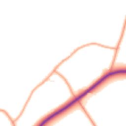 Daytime road noise heatmap for LE14 2LP