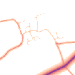 Daytime road noise heatmap for LE14 2NF