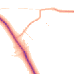 Daytime road noise heatmap for LE14 2UU