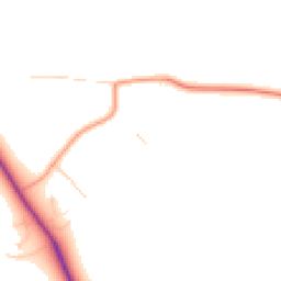 Daytime road noise heatmap for LE14 2XU