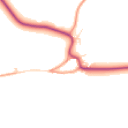 Daytime road noise heatmap for LE14 3BJ