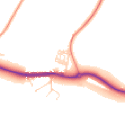 Daytime road noise heatmap for LE14 3QZ