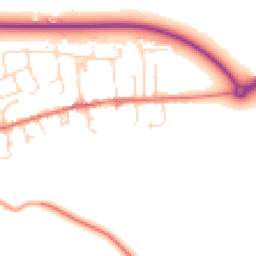 Daytime road noise heatmap for LE14 3SB
