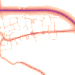 Daytime road noise heatmap for LE14 3SE