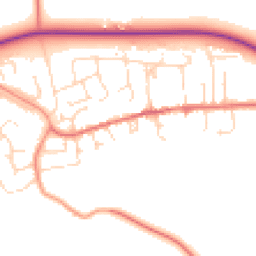 Daytime road noise heatmap for LE14 3TF