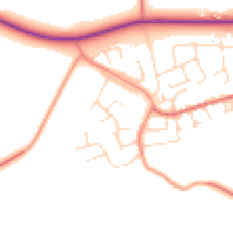 Daytime road noise heatmap for LE14 3TN