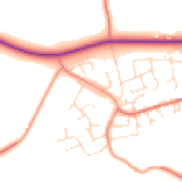 Daytime road noise heatmap for LE14 3TP