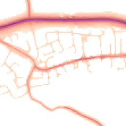 Daytime road noise heatmap for LE14 3TT