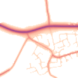 Daytime road noise heatmap for LE14 3UJ