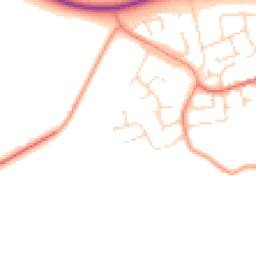 Daytime road noise heatmap for LE14 3XY