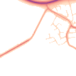Daytime road noise heatmap for LE14 3XZ