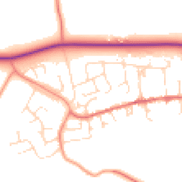 Daytime road noise heatmap for LE14 3YF