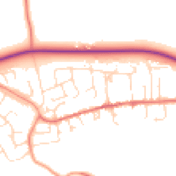 Daytime road noise heatmap for LE14 3YT