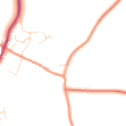 Daytime road noise heatmap for LE14 4AY